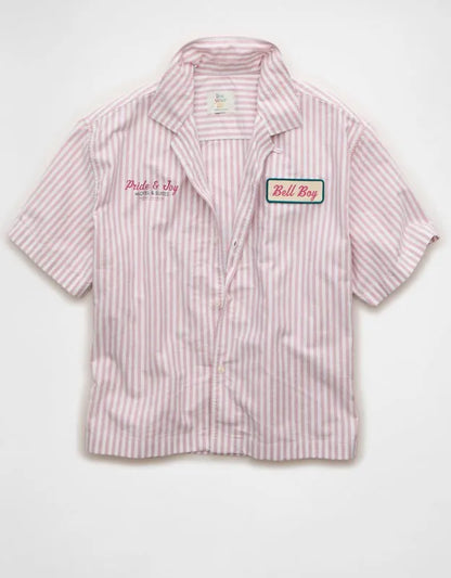 AE Pride Relaxed Fit Oxford Camp Collar Button-Up Shirt