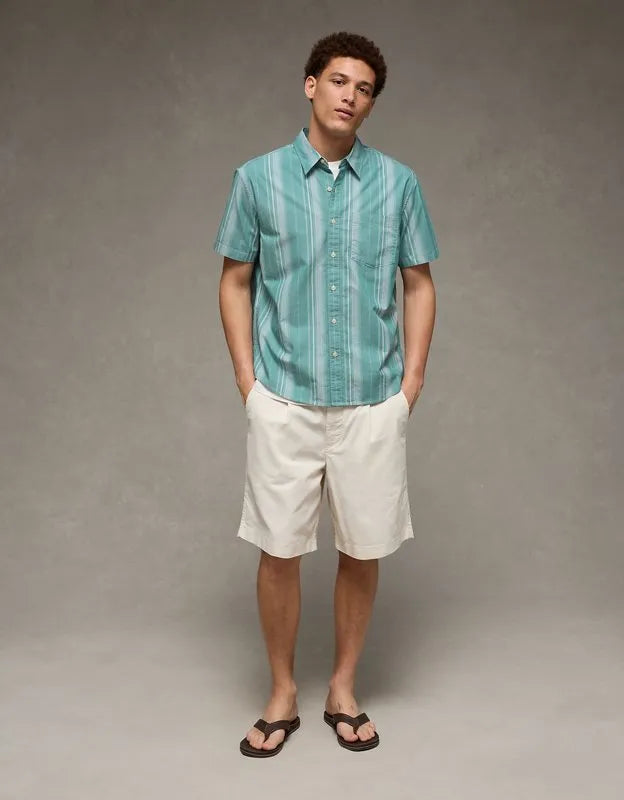 AE Standard Fit Poplin Button-Up Shirt