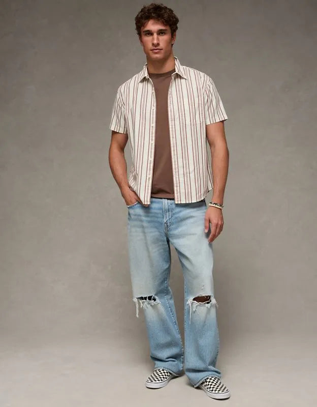 AE Standard Fit Poplin Button-Up Shirt