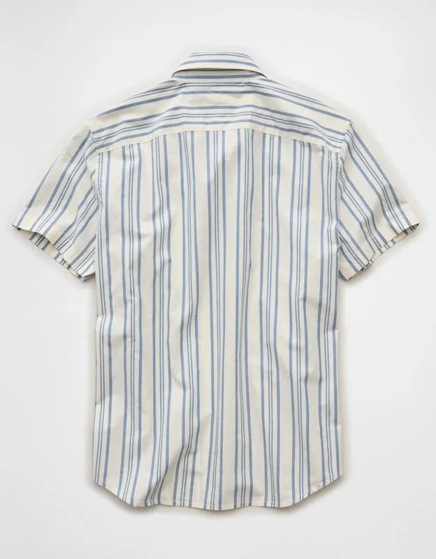 AE Slim Fit Poplin Short-Sleeve Button-Up Shirt