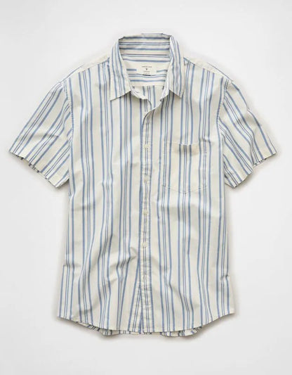 AE Slim Fit Poplin Short-Sleeve Button-Up Shirt