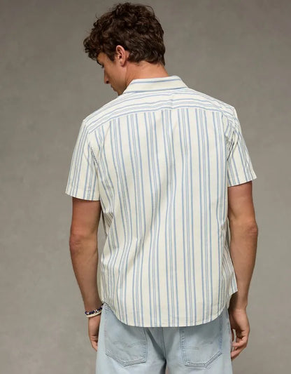 AE Slim Fit Poplin Short-Sleeve Button-Up Shirt