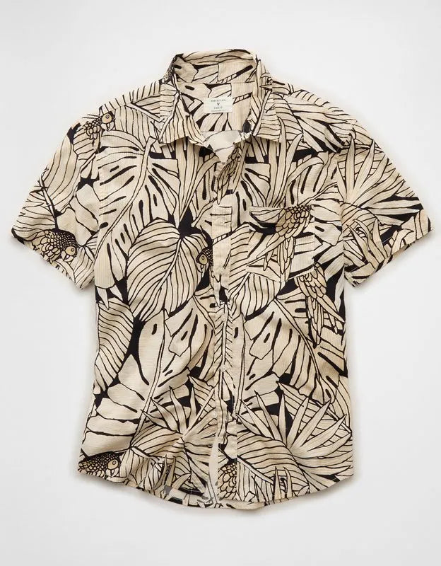 AE Standard Fit Poplin Button-Up Shirt
