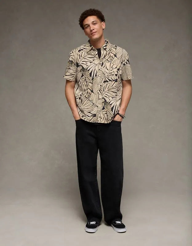 AE Standard Fit Poplin Button-Up Shirt