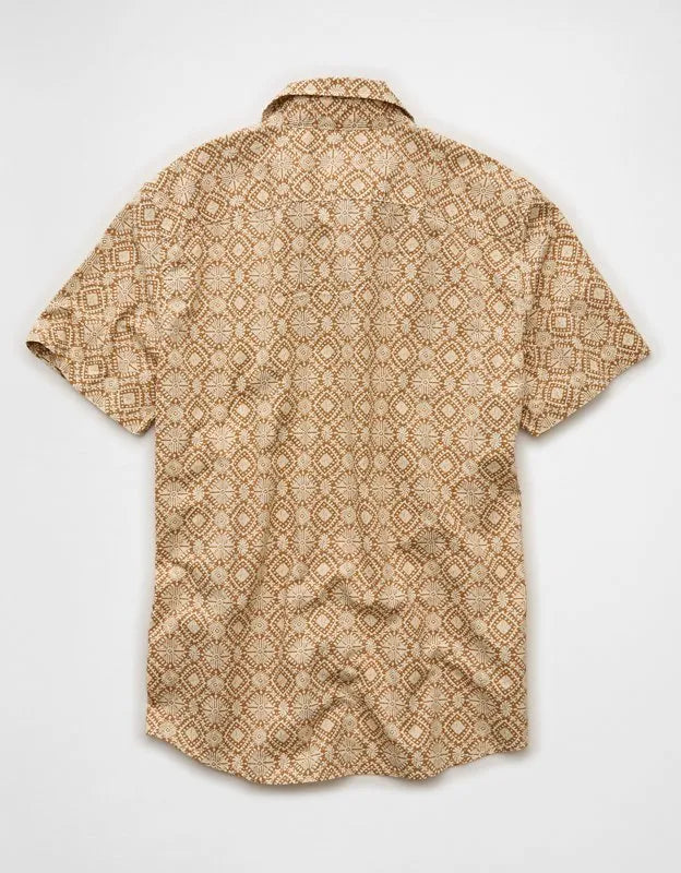 AE Slim Fit Poplin Short-Sleeve Button-Up Shirt