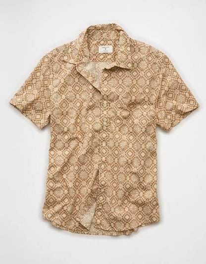 AE Slim Fit Poplin Short-Sleeve Button-Up Shirt