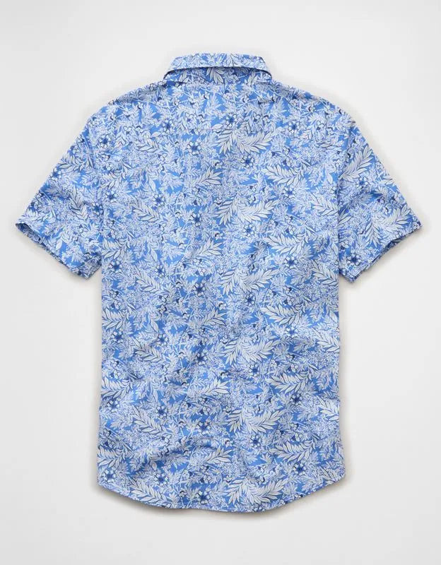 AE Slim Fit Poplin Short-Sleeve Button-Up Shirt