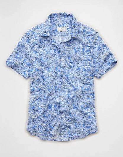 AE Slim Fit Poplin Short-Sleeve Button-Up Shirt