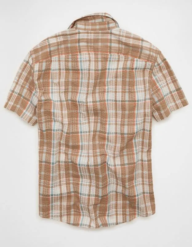 AE Standard Fit Short-Sleeve Button-Up Shirt