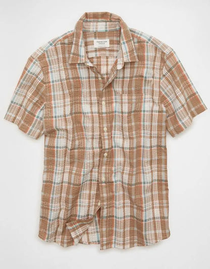 AE Standard Fit Short-Sleeve Button-Up Shirt