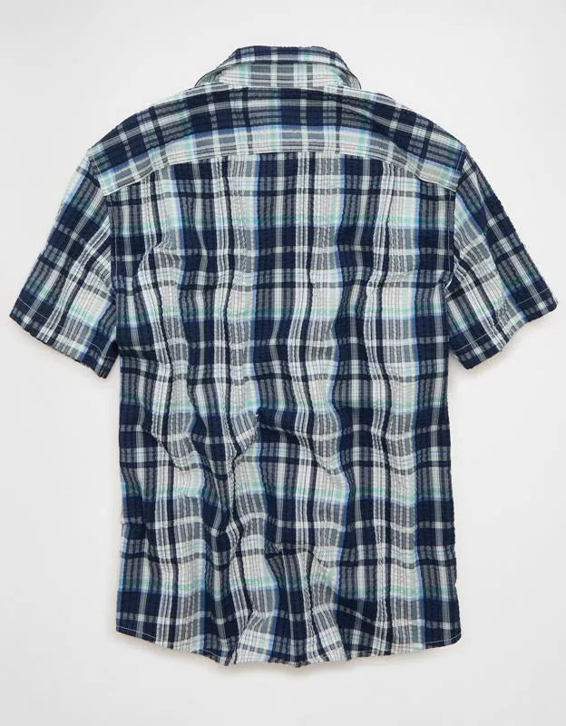 AE Standard Fit Short-Sleeve Button-Up Shirt