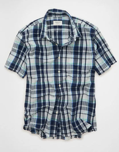 AE Standard Fit Short-Sleeve Button-Up Shirt