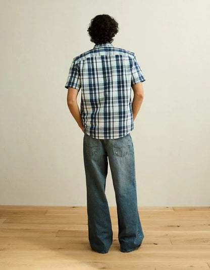 AE Standard Fit Short-Sleeve Button-Up Shirt