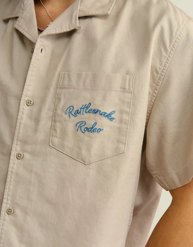 AE Relaxed Fit Camp Collar Button-Up Shirt
