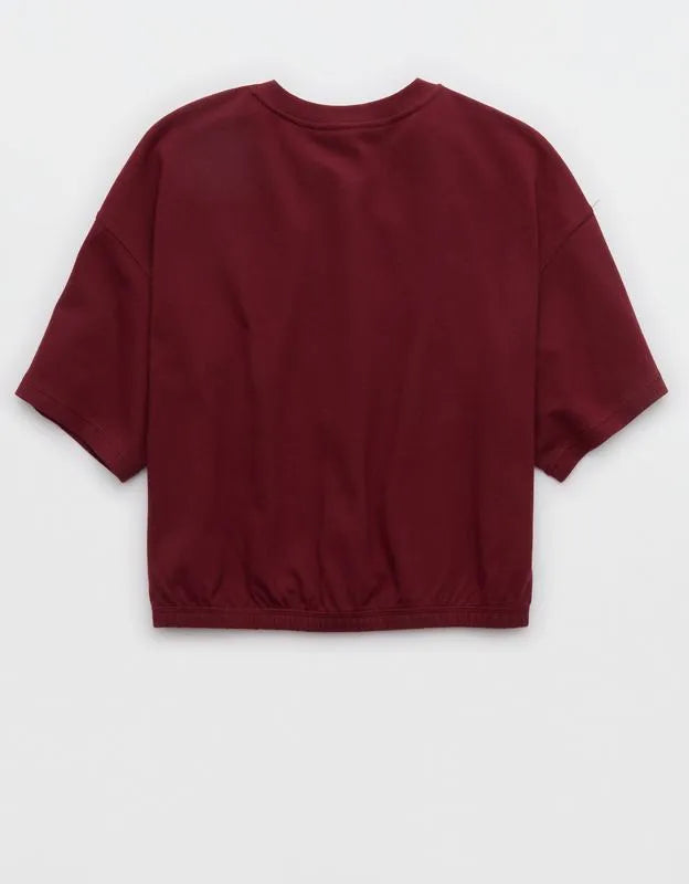 OFFLINE By Aerie Pique Henley Short Sleeve T-Shirt