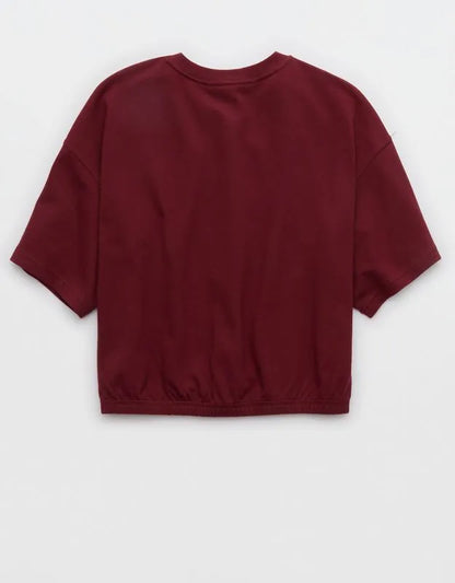 OFFLINE By Aerie Pique Henley Short Sleeve T-Shirt