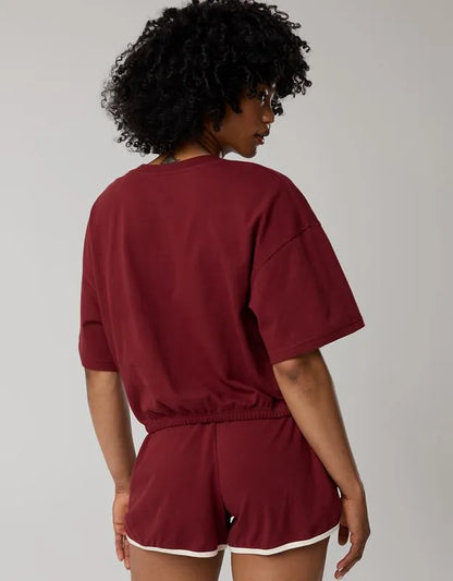 OFFLINE By Aerie Pique Henley Short Sleeve T-Shirt