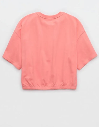 OFFLINE By Aerie Pique Henley Short Sleeve T-Shirt