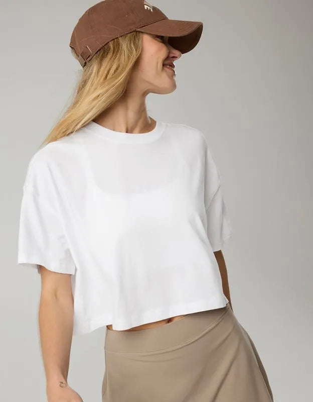 OFFLINE By Aerie Let's Stretch Cropped T-Shirt