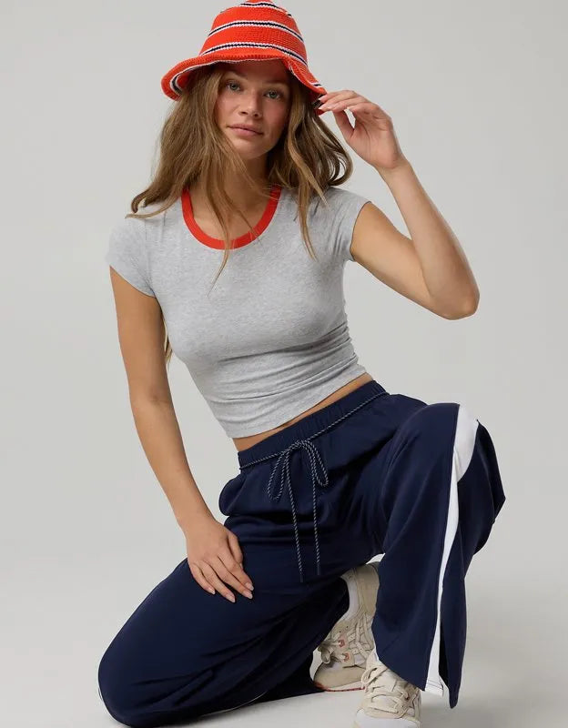 OFFLINE By Aerie Let's Stretch Ringer T-Shirt