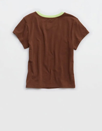 OFFLINE By Aerie | Smiley® Let's Stretch Ringer T-Shirt