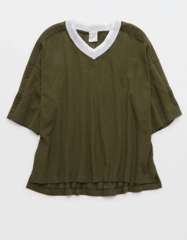 OFFLINE By Aerie Mesh Jersey Short Sleeve T-Shirt