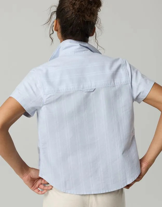 OFFLINE By Aerie Oxford Slim Short Sleeve Button Up Shirt