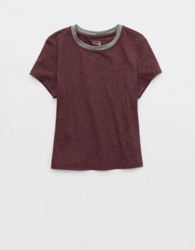 OFFLINE By Aerie Weekend Away Short Sleeve Ringer T-Shirt