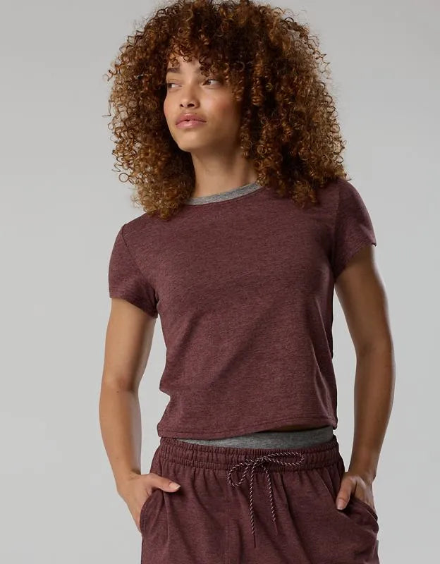 OFFLINE By Aerie Weekend Away Short Sleeve Ringer T-Shirt