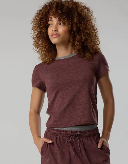 OFFLINE By Aerie Weekend Away Short Sleeve Ringer T-Shirt