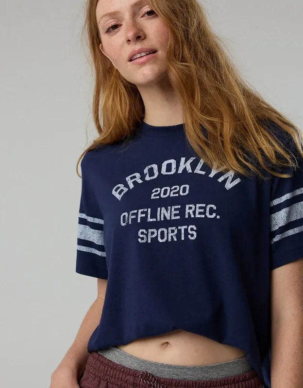 OFFLINE By Aerie Let's Stretch Seamed Boyfriend T-Shirt