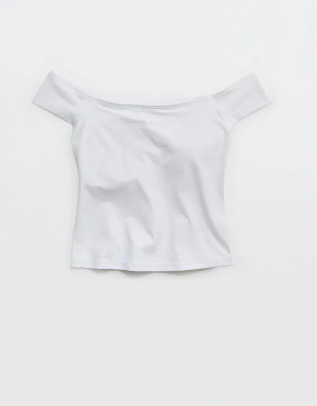 OFFLINE By Aerie Real Me XTRA Off The Shoulder T-Shirt