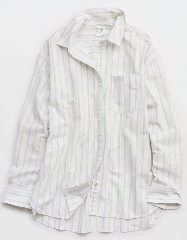 OFFLINE By Aerie Oxford Oversized Long Sleeve Button Up Shirt