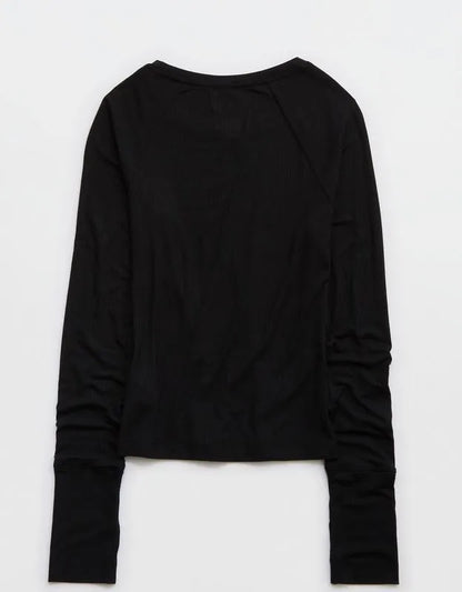 OFFLINE By Aerie Thumbs Up Fitted Ribbed T-Shirt