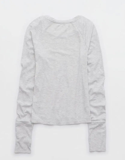 OFFLINE By Aerie Thumbs Up Fitted Ribbed T-Shirt