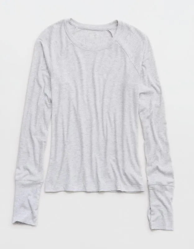 OFFLINE By Aerie Thumbs Up Fitted Ribbed T-Shirt