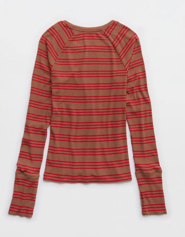 OFFLINE By Aerie Thumbs Up Fitted Ribbed T-Shirt