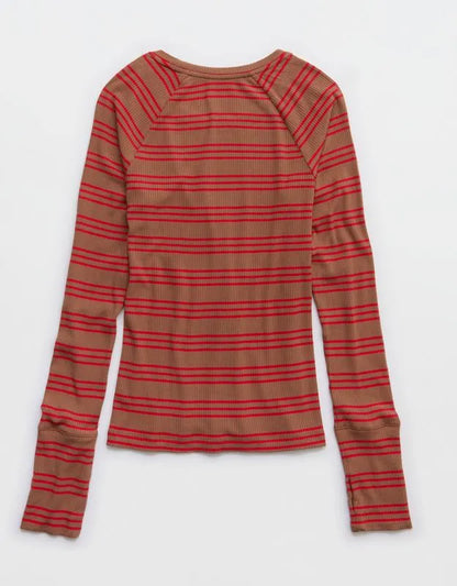 OFFLINE By Aerie Thumbs Up Fitted Ribbed T-Shirt