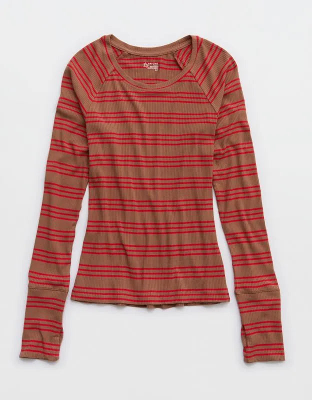 OFFLINE By Aerie Thumbs Up Fitted Ribbed T-Shirt