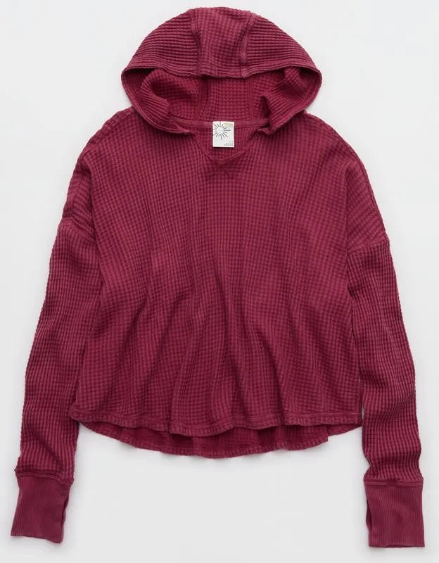 OFFLINE By Aerie Wow! Waffle Hoodie