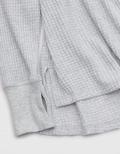 OFFLINE By Aerie Wow! Waffle Long Sleeve V Neck T-Shirt