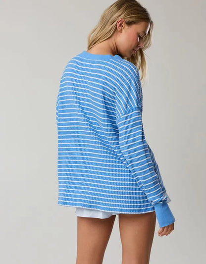 OFFLINE By Aerie Wow! Waffle Long Sleeve V Neck T-Shirt
