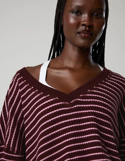 OFFLINE By Aerie Wow! Waffle Long Sleeve V Neck T-Shirt