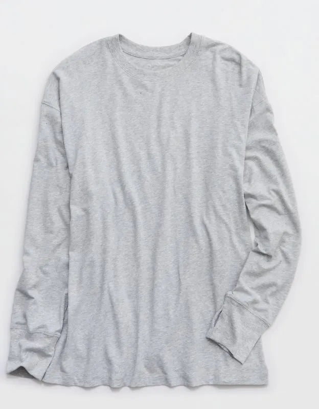 OFFLINE By Aerie Let's Stretch Long Sleeve Boyfriend T-Shirt
