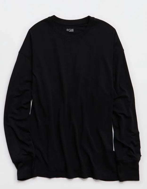 OFFLINE By Aerie Let's Stretch Long Sleeve Boyfriend T-Shirt