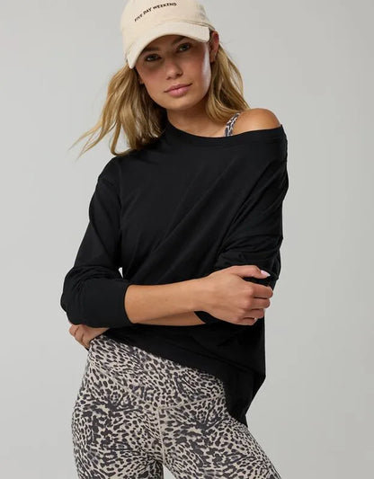 OFFLINE By Aerie Let's Stretch Long Sleeve Boyfriend T-Shirt