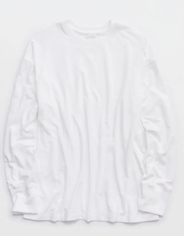 OFFLINE By Aerie Let's Stretch Long Sleeve Boyfriend T-Shirt