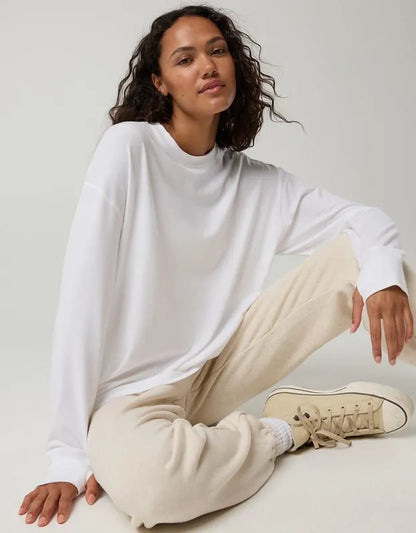 OFFLINE By Aerie Let's Stretch Long Sleeve Boyfriend T-Shirt