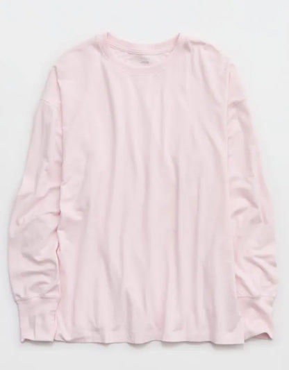 OFFLINE By Aerie Let's Stretch Long Sleeve Boyfriend T-Shirt