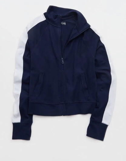 OFFLINE By Aerie Pique Long Sleeve Full Zip